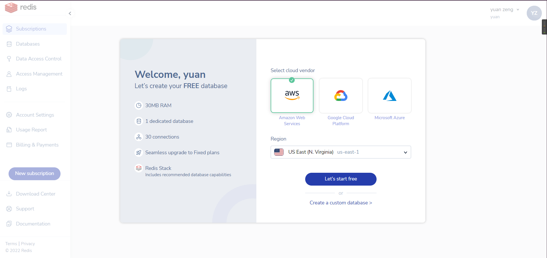 博客免费数据库Redislabs初始