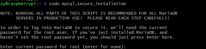 博客树莓派filerun数据库设置root密码