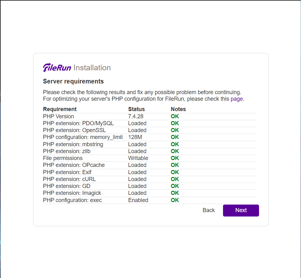 博客树莓派filerun配置filerun检查