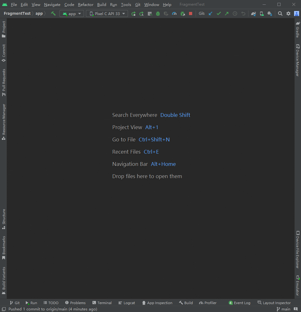 博客第一行代码新建FragmentBestPractice项目