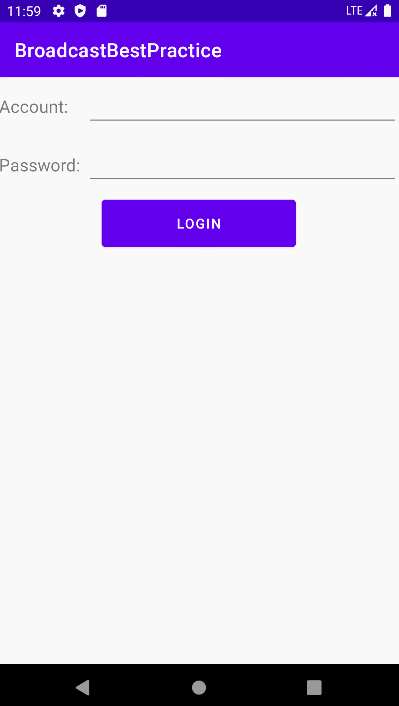 博客第一行代码3学习强制离线登录效果图