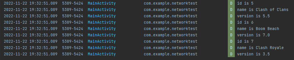 博客第一行代码3打印从JSON中解析出的数据