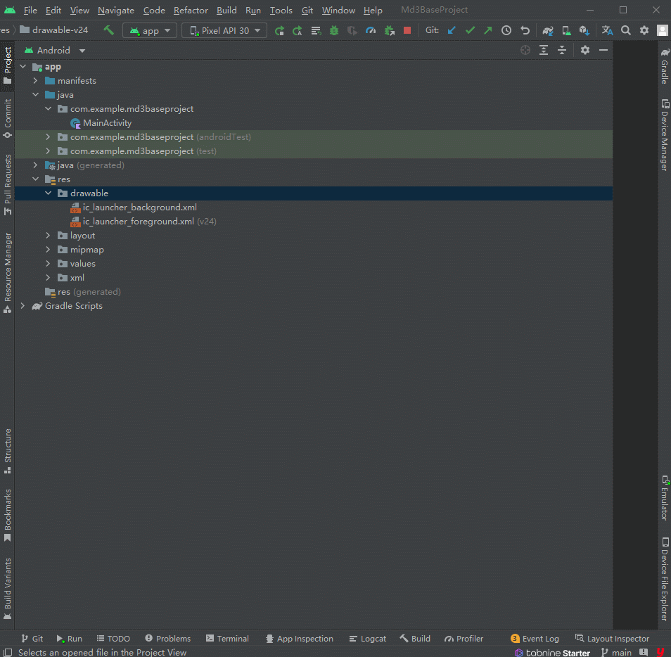 博客第一行代码3material依赖添加图标
