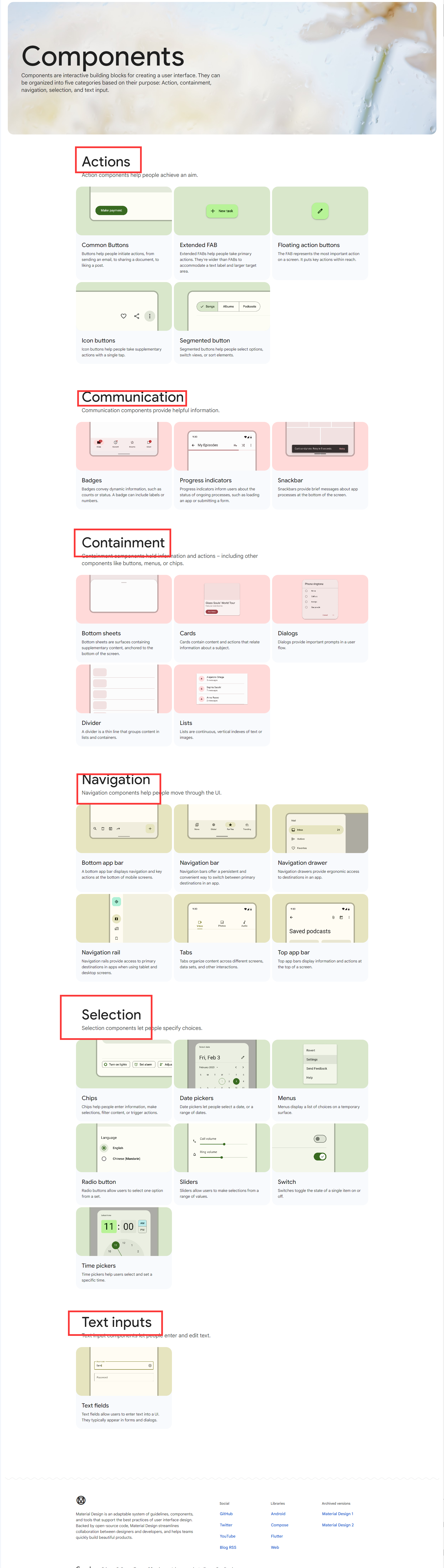 博客第一行代码3material5大组件分类