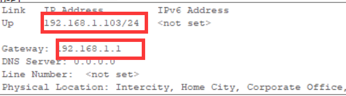 笔记本获取 IP 地址结果