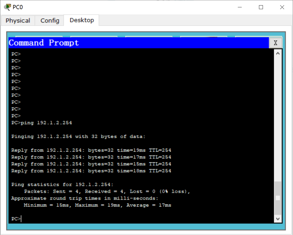 PC0 ping Router14 接口