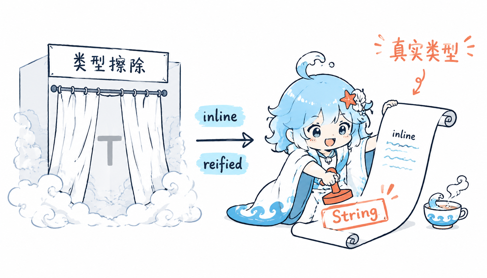 Kotlin泛型实化和类型擦除示意